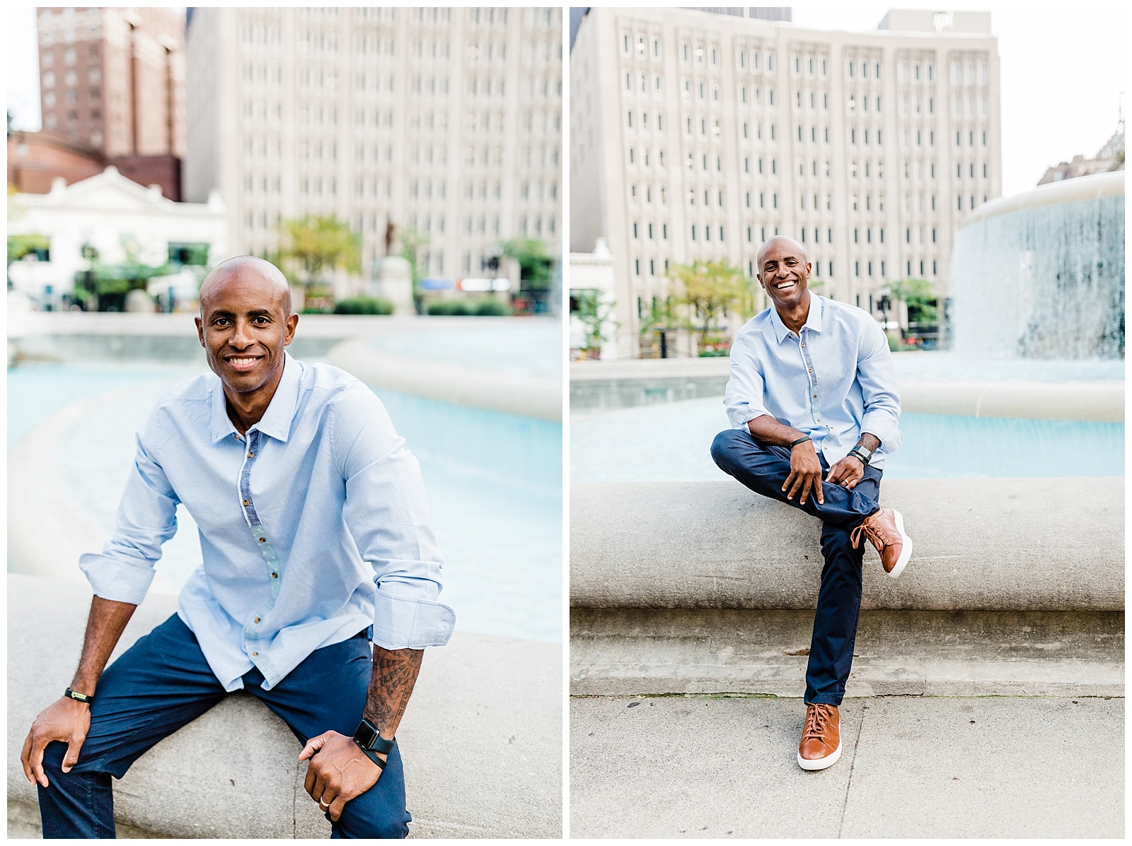 Indianapolis Photography, Indiana Photographer, Indianapolis Headshot Photographer, Lifestyle Headshot Photos, Downtown Indianapolis, Fun headshot photos, Derick Grant Results, Leah Rife Photo