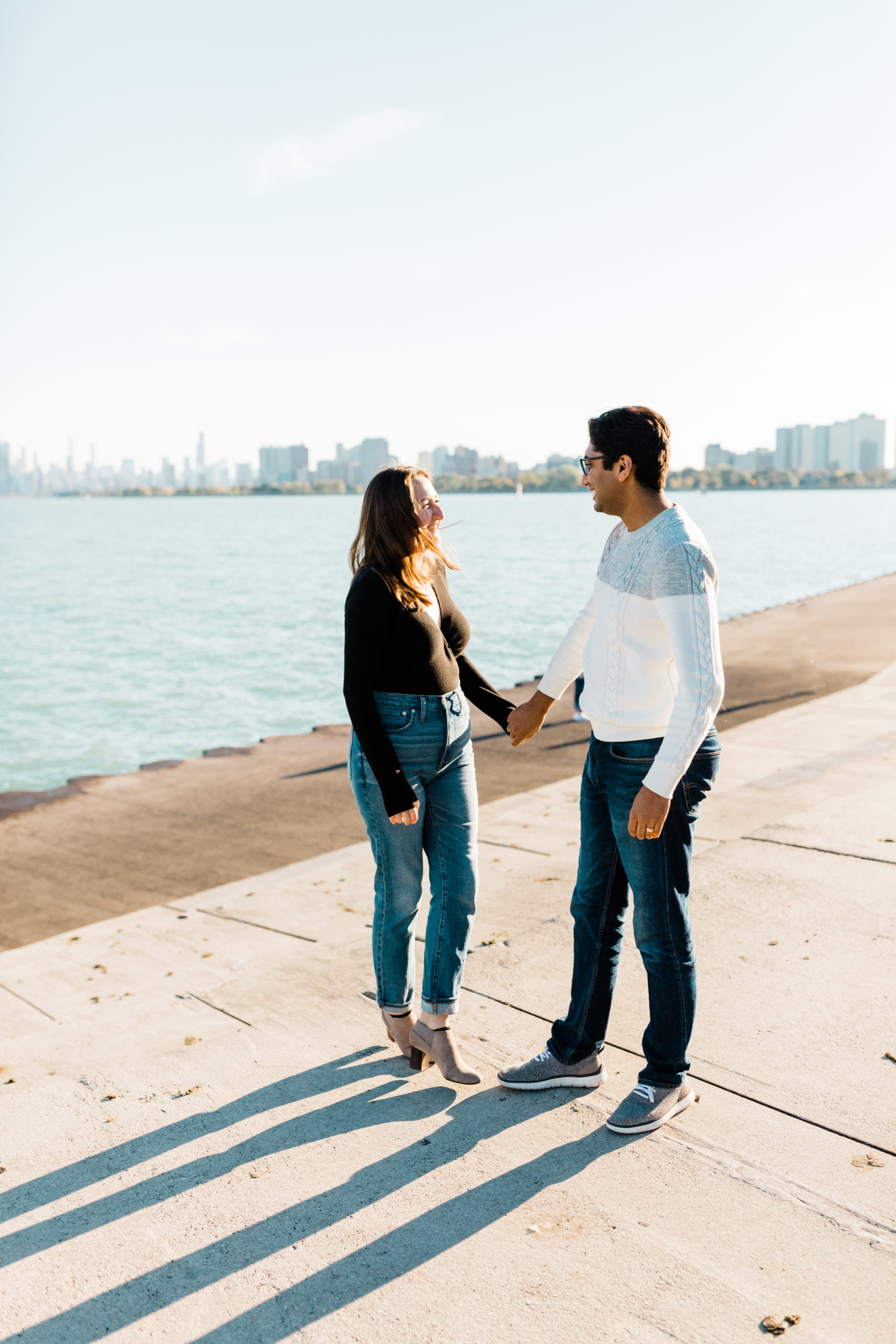 chicago engagement session, Lake Michigan engagement session