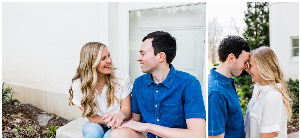 Spring engagement session at Newfields by Leah Rife Photo